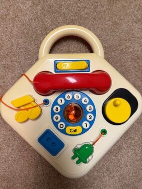 Interactive Learning Phone Toy in Red, Blue & Yellow